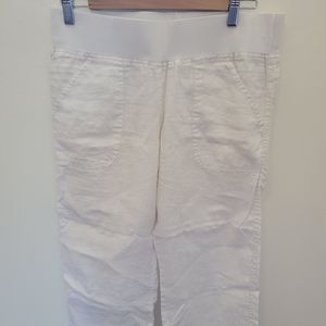 100%Linen Crop Pants